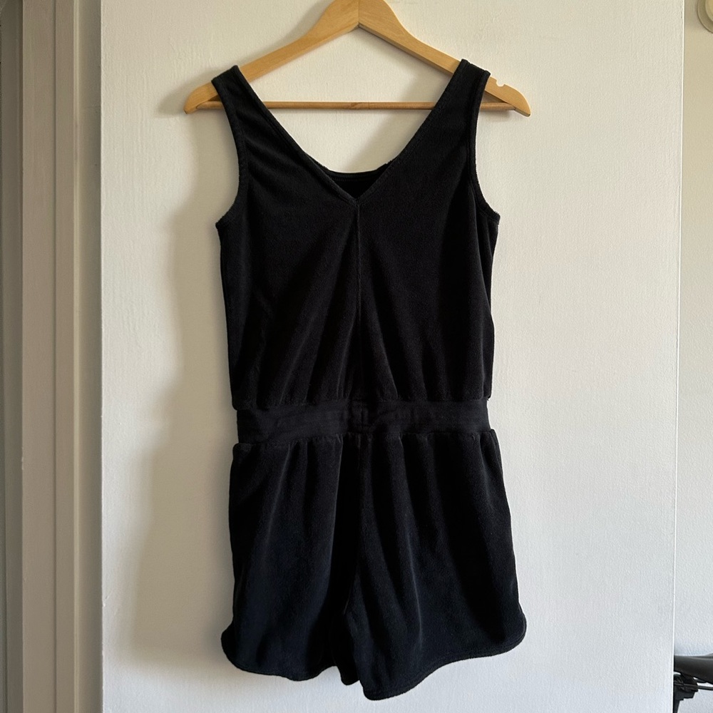 Nike NSW Heritage Girls’ Grade School French Terry Black Romper Size Large EUC - Picture 7 of 13